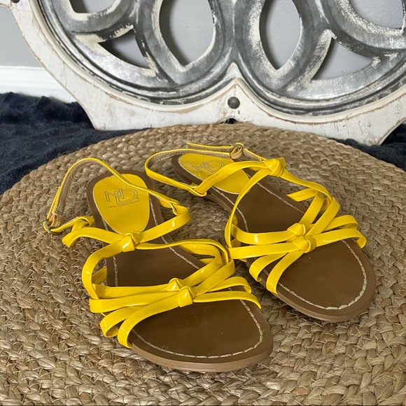 2/$20! Bright Yellow Strappy Sandals - Picture 1 of 6